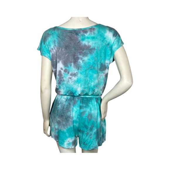 Reb. in J. 220 Womens Tye Dye Romper With Pockets Medium Multicolor Made In USA - Picture 7 of 10